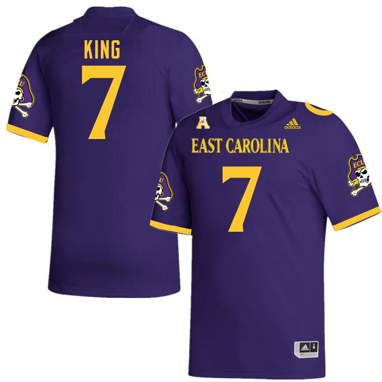 Men #7 Kerry King ECU Pirates 2023 College Football Jerseys Stitched-Purple
